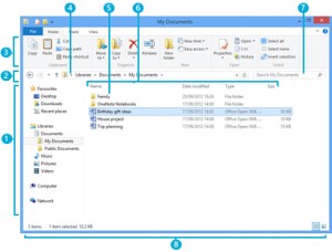 Learn About the Different Parts of File Explorer Window on Windows 8 ...